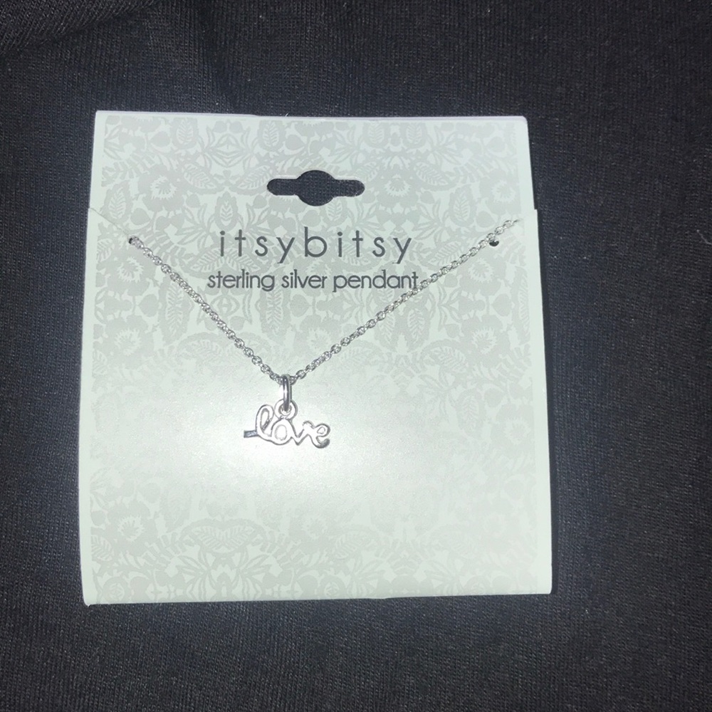 Stering Silver "Love" Pendant.